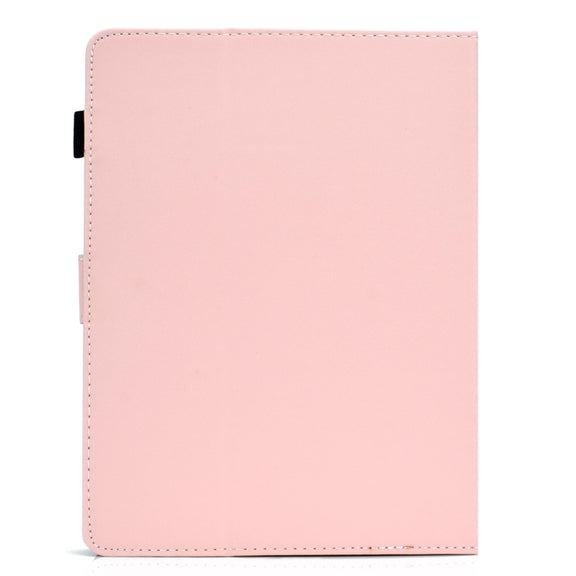 For 10 inch Solid Color Tablet PC Universal Magnetic Horizontal Flip Leather Case with Card Slots & Holder(Pink)