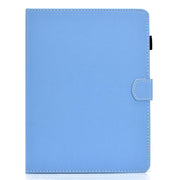 For 10 inch Solid Color Tablet PC Universal Magnetic Horizontal Flip Leather Case with Card Slots & Holder(Blue)