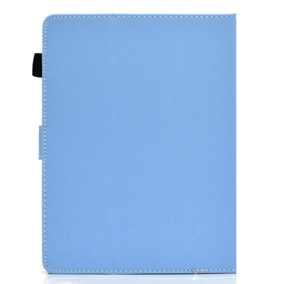 For 10 inch Solid Color Tablet PC Universal Magnetic Horizontal Flip Leather Case with Card Slots & Holder(Blue)