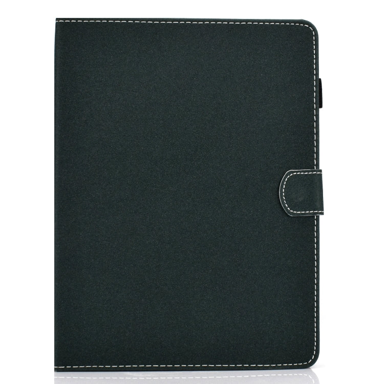 For 10 inch Solid Color Tablet PC Universal Magnetic Horizontal Flip Leather Case with Card Slots & Holder(Green)