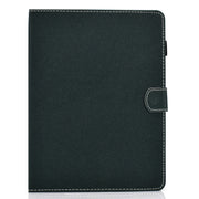 For 10 inch Solid Color Tablet PC Universal Magnetic Horizontal Flip Leather Case with Card Slots & Holder(Green)