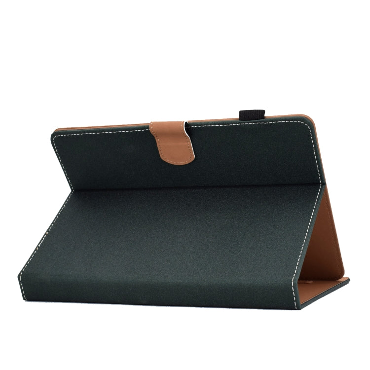 For 10 inch Solid Color Tablet PC Universal Magnetic Horizontal Flip Leather Case with Card Slots & Holder(Green)