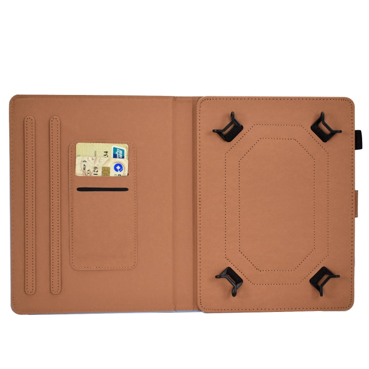 For 10 inch Solid Color Tablet PC Universal Magnetic Horizontal Flip Leather Case with Card Slots & Holder(Green)