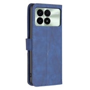 For Xiaomi Redmi K70 / K70 Pro Magnetic Buckle Rhombus Texture Leather Phone Case(Blue)