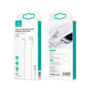 USAMS US-SJ611 U84 PD20W USB-C / Type-C to 8 Pin Charging Data Cable, Cable Length:2m(White)