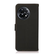 For OnePlus Ace 2 5G KHAZNEH Custer Texture RFID Genuine Leather Phone Case(Black)