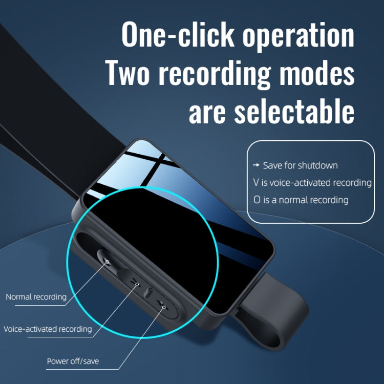 JNN K5 Voice Recorder with Lanyard, Capacity:16GB(Grey)