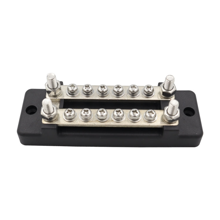 CP-3023-01 150A 12-48V RV Yacht Double-row 6-way Busbar(Black)