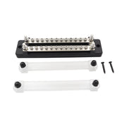 CP-3023-02 150A 12-48V RV Yacht Double-row 12-way Busbar(Black)