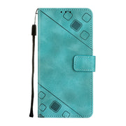 For ZTE Blade A72 Skin-feel Embossed Leather Phone Case(Green)
