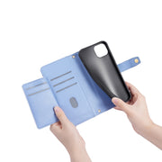 For Motorola Moto G73 5G Sheep Texture Cross-body Zipper Wallet Leather Phone Case(Blue)