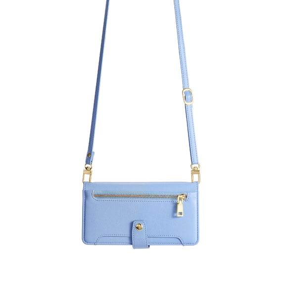 For Motorola Moto G73 5G Sheep Texture Cross-body Zipper Wallet Leather Phone Case(Blue)