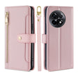 For OnePlus Ace 2/11R Sheep Texture Cross-body Zipper Wallet Leather Phone Case(Pink) - OnePlus Cases by PMC TechLife | Online Shopping South Africa | PMC TechLife | Buy Now Pay Later Mobicred