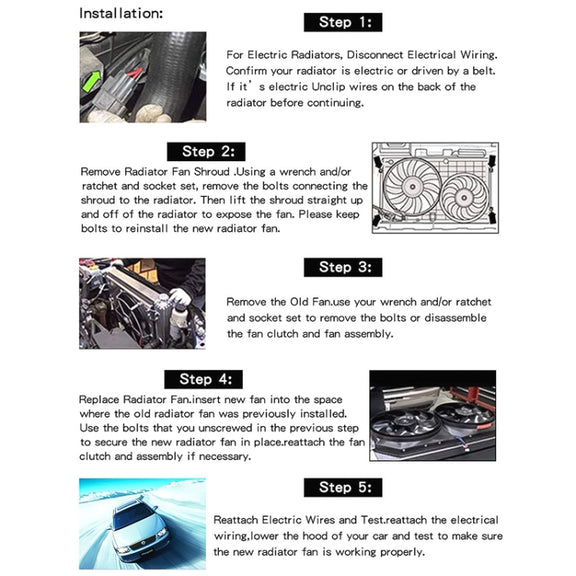 12 inch 12V 80W Car Powerful Transmission Oil Cooling Fan with Mounting Accessorie