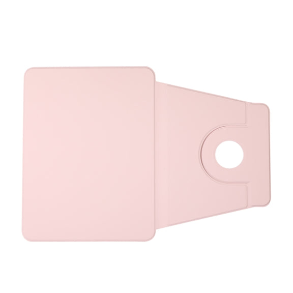 2 in 1 Acrylic Split Rotating Leather Tablet Case For iPad Air 13 2025 / 2024 / iPad Pro 12.9 2022 / 2020 / 2021 / 2018(Pink)