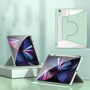 2 in 1 Acrylic Split Rotating Leather Tablet Case For iPad Air 11 2024 / 2022 / 2020 10.9(Matcha Green)