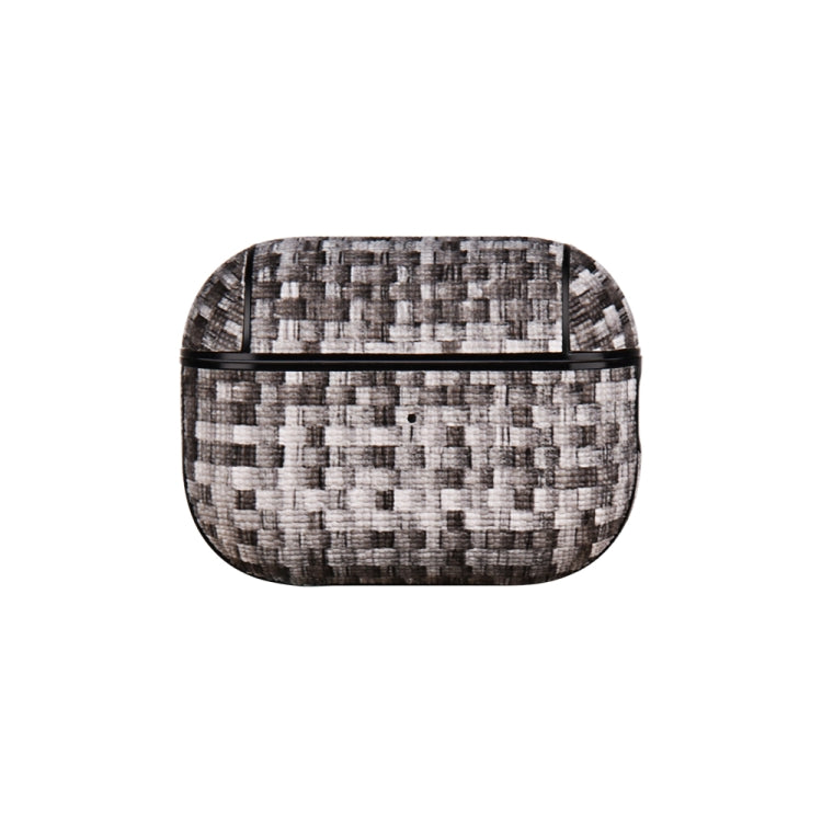 For AirPods Pro 2 PC Woven Leather Skin Earphone Case(Gray)