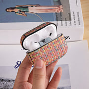 For AirPods Pro 2 PC Woven Leather Skin Earphone Case(Gray)