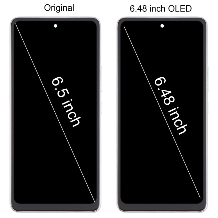 For Samsung Galaxy A53 5G SM-A536 6.48 inch OLED LCD Screen Digitizer Full Assembly with Frame (White)