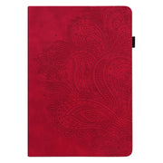 For Lenovo Tab P11 Gen 2 Peacock Embossed Pattern Leather Tablet Case(Red)