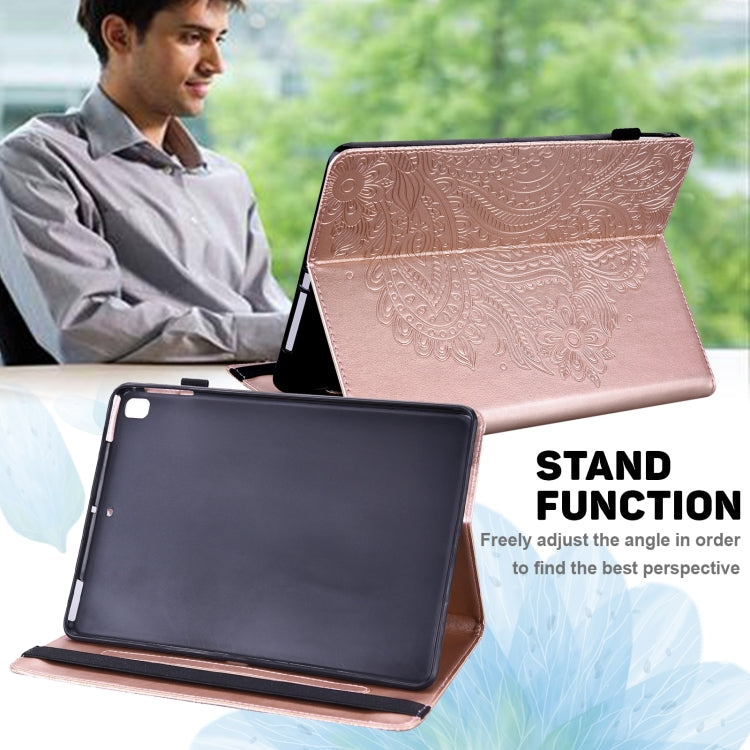 For Lenovo Tab P11 Pro Gen 2 Peacock Embossed Pattern Leather Tablet Case(Rose Gold)