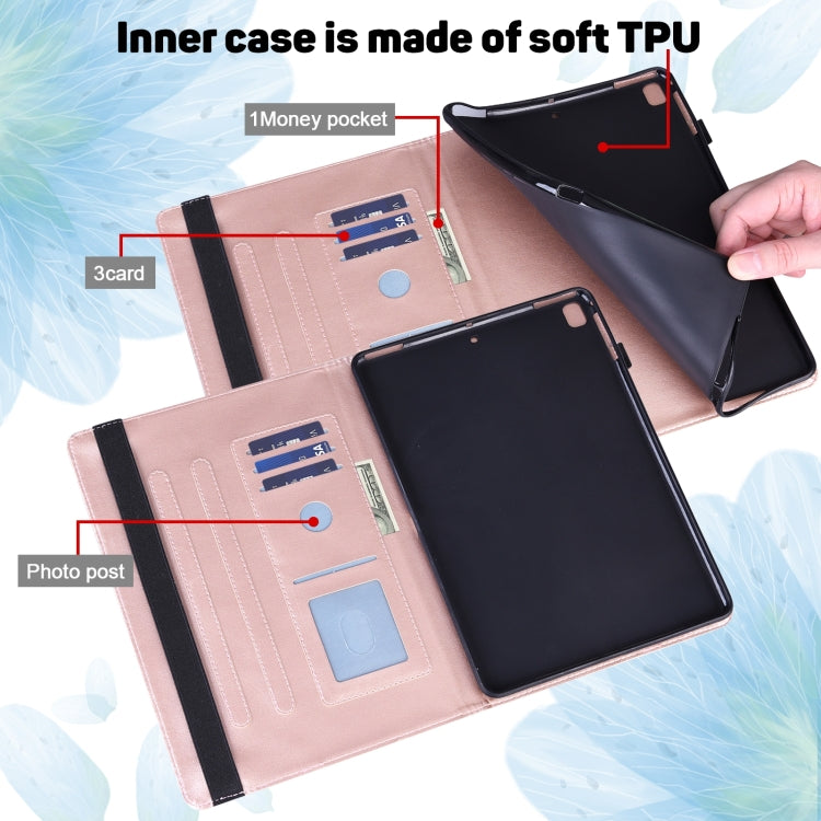 For Lenovo Tab P11 Pro Gen 2 Peacock Embossed Pattern Leather Tablet Case(Rose Gold)
