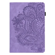 For Lenovo Tab P11 Pro Gen 2 Peacock Embossed Pattern Leather Tablet Case(Purple)