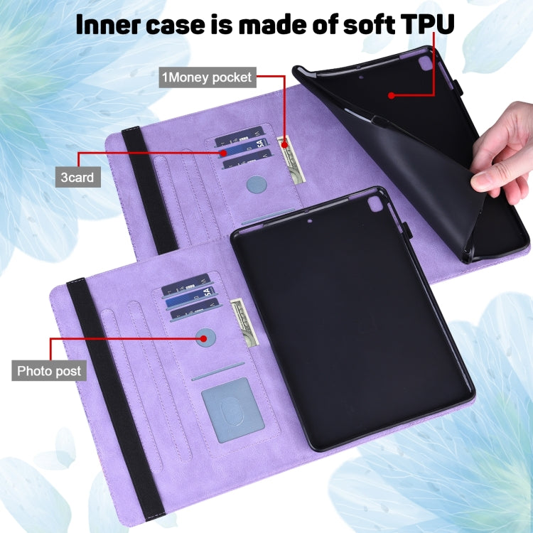 For Lenovo Tab P11 Pro Gen 2 Peacock Embossed Pattern Leather Tablet Case(Purple)