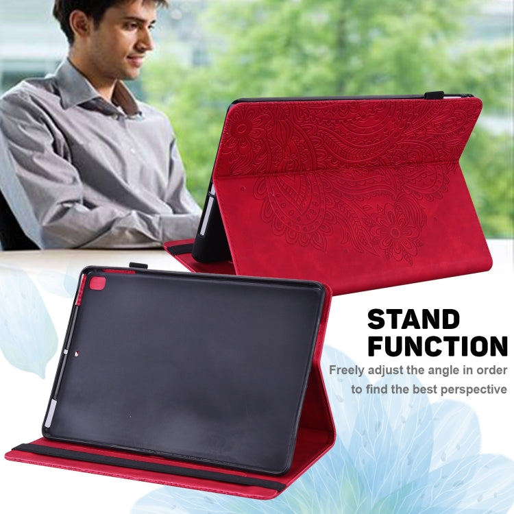 For Lenovo Tab P11 Pro Gen 2 Peacock Embossed Pattern Leather Tablet Case(Red)