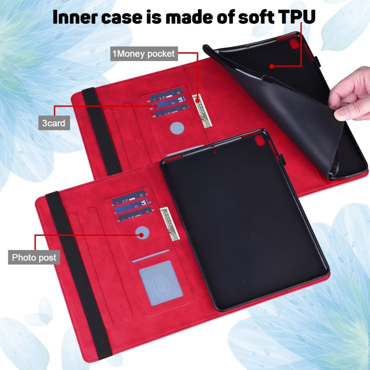 For Lenovo Tab P11 Pro Gen 2 Peacock Embossed Pattern Leather Tablet Case(Red)