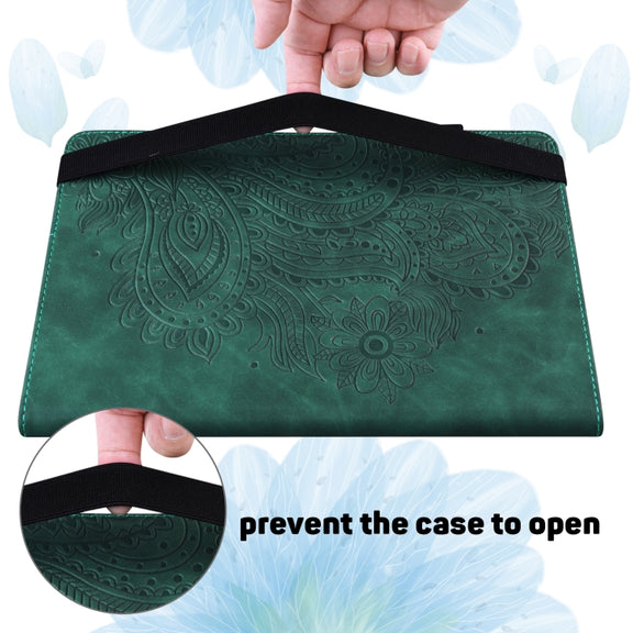 For Lenovo Tab P11 Pro Gen 2 Peacock Embossed Pattern Leather Tablet Case(Green)