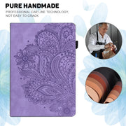 For Huawei MatePad SE 10.4 2022 Peacock Embossed Pattern Leather Tablet Case(Purple)