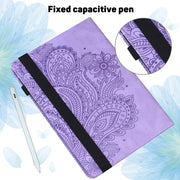 For Huawei MatePad SE 10.4 2022 Peacock Embossed Pattern Leather Tablet Case(Purple)