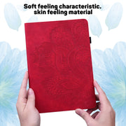 For Huawei MatePad SE 10.4 2022 Peacock Embossed Pattern Leather Tablet Case(Red)
