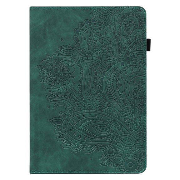 For Huawei MatePad SE 10.4 2022 Peacock Embossed Pattern Leather Tablet Case(Green)