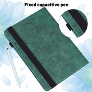 For Huawei MatePad SE 10.4 2022 Peacock Embossed Pattern Leather Tablet Case(Green)