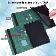 For Huawei MatePad SE 10.4 2022 Peacock Embossed Pattern Leather Tablet Case(Green)