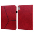 For Lenovo Tab P11 Gen 2 Embossed Striped Leather Tablet Case(Red) - Lenovo by PMC TechLife | Online Shopping South Africa | PMC TechLife | Buy Now Pay Later Mobicred