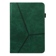 For Lenovo Tab P11 Gen 2 Embossed Striped Leather Tablet Case(Green)