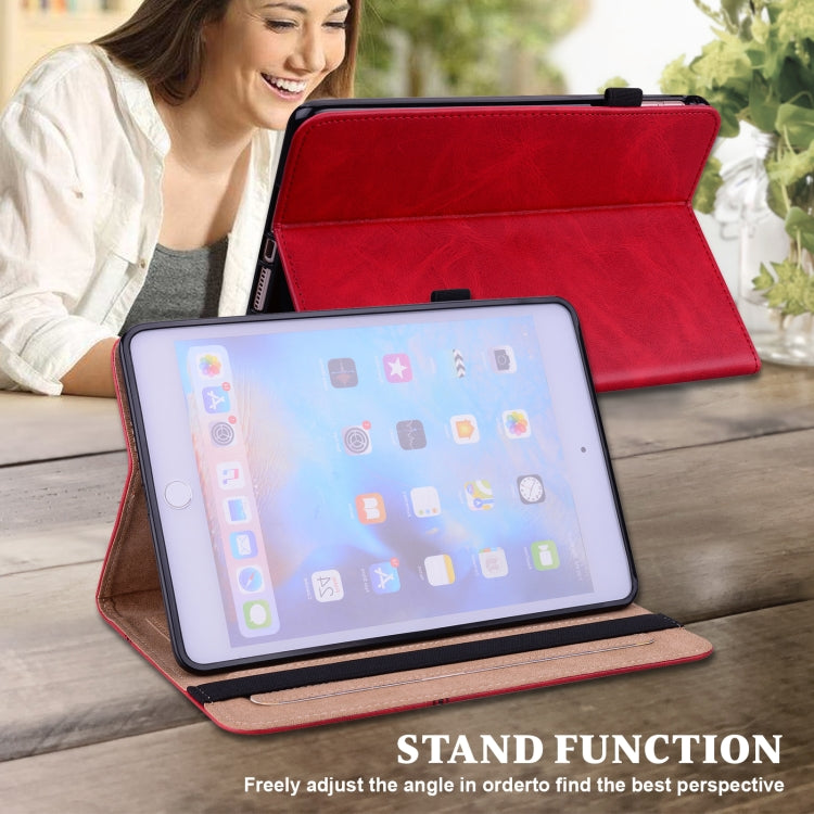 For Lenovo Tab P11 Pro Gen 2 Embossed Striped Leather Tablet Case(Red)
