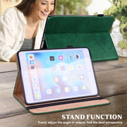 For Lenovo Tab P11 Pro Gen 2 Embossed Striped Leather Tablet Case(Green)