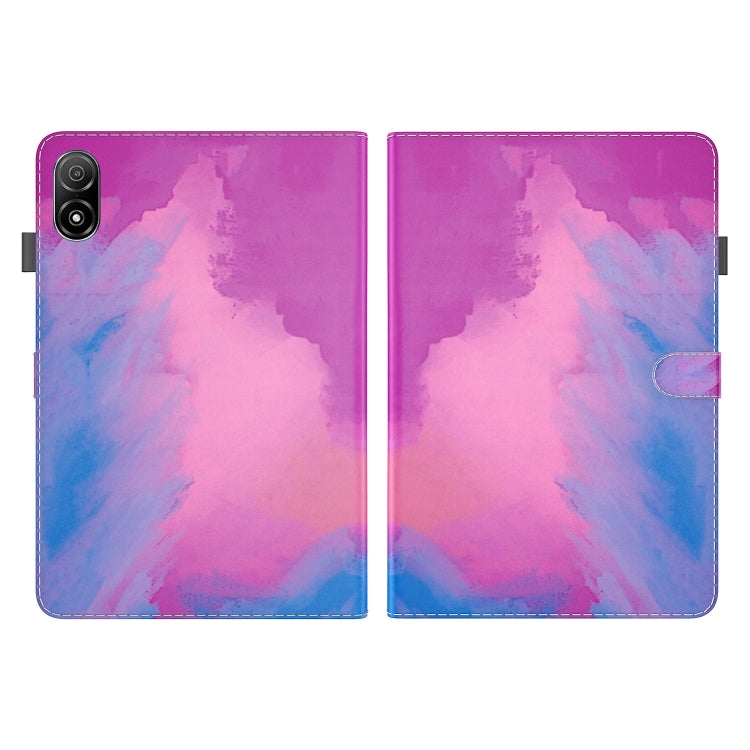 For Honor Pad V8 Pro Watercolor Pattern Flip Leather Tablet Case(Purple Red)