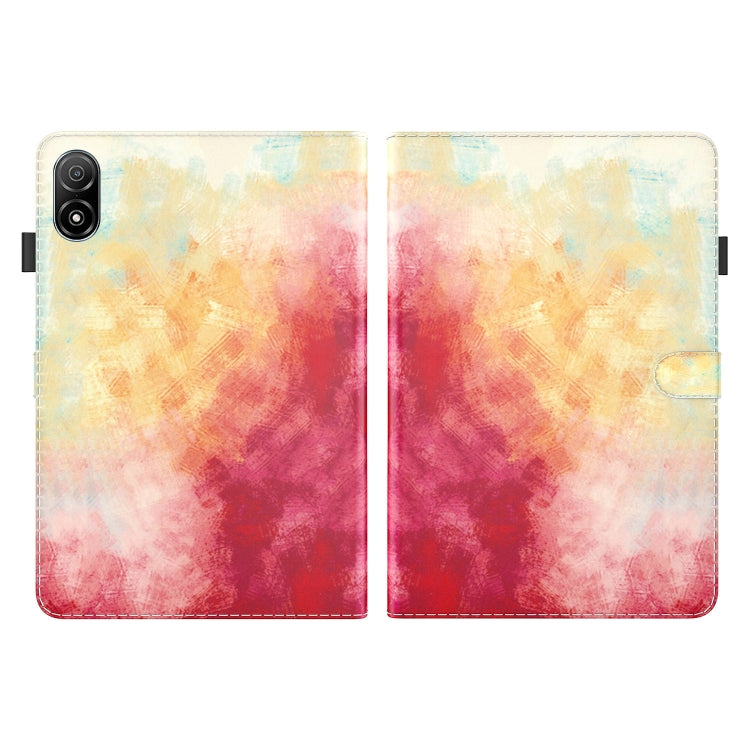 For Honor Pad V8 Pro Watercolor Pattern Flip Leather Tablet Case(Spring Cherry)