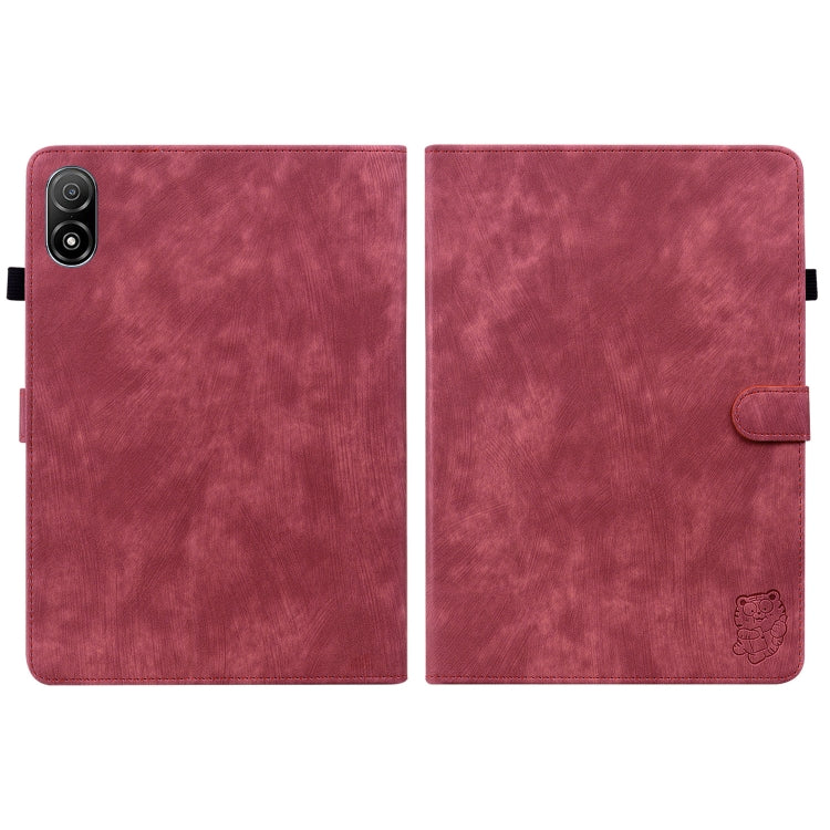 For Honor Pad V8 Pro Tiger Pattern Flip Leather Tablet Case(Red)