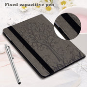 For Lenovo Tab P11 Gen 2 Tree & Deer Pattern Embossed Leather Tablet Case(Grey)