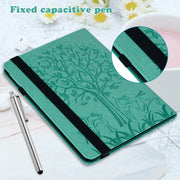 For Lenovo Tab P11 Pro Gen 2 Tree & Deer Pattern Embossed Leather Tablet Case(Green)