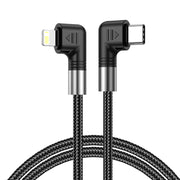A9 30W USB-C/Type-C to 8 Pin Double Elbow Data Cable, Length:2m