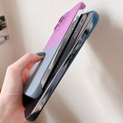 For iPhone 13 Pro Frameless Skin Feel Gradient Phone Case(Blue + Black)