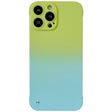For iPhone 12 Pro Frameless Skin Feel Gradient Phone Case(Green + Light Blue) - iPhone 12 / 12 Pro Cases by PMC TechLife | Online Shopping South Africa | PMC TechLife | Buy Now Pay Later Mobicred