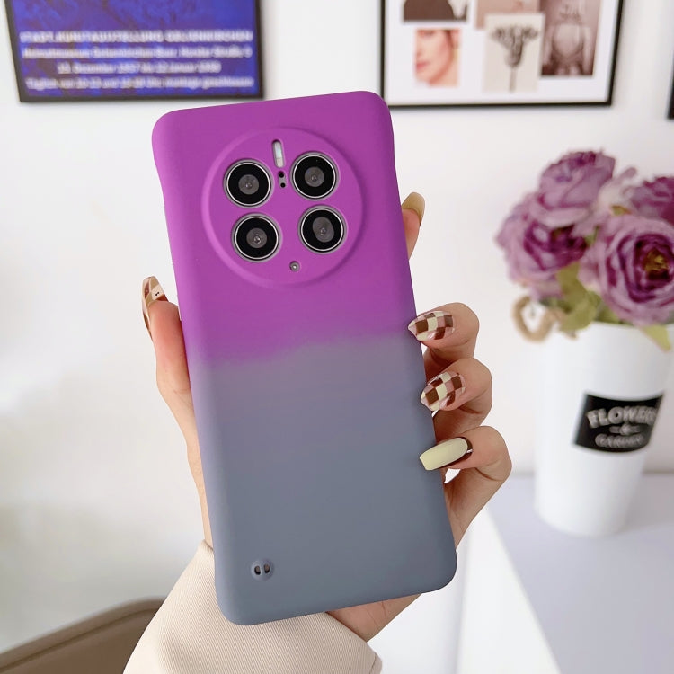 For Huawei Mate 40 Pro Frameless Skin Feel Gradient Phone Case(Dark Purple Grey)
